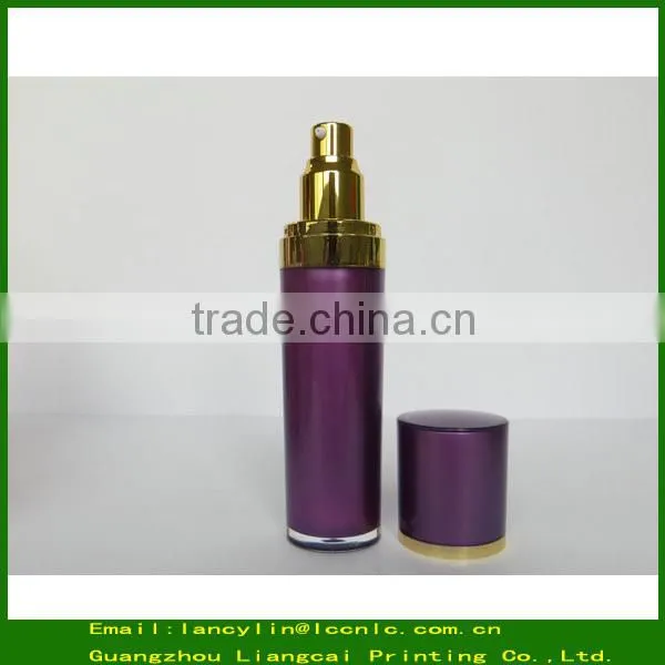 Hot sale aluminum cosmetic airless pump bottle for good quality