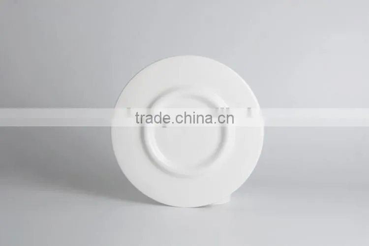 big white round ceramic tray for hotel