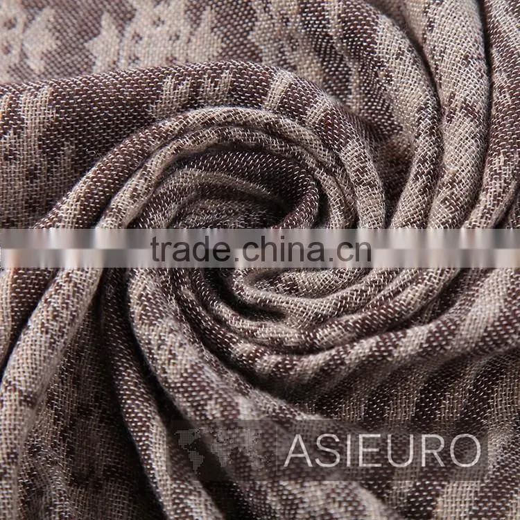 Fashion Jacquard Snowflake Scarf with Fringes, BSCI AND SEDEX