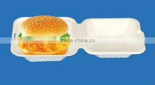 Eco-friendly Sugarcane pulp hamburger box