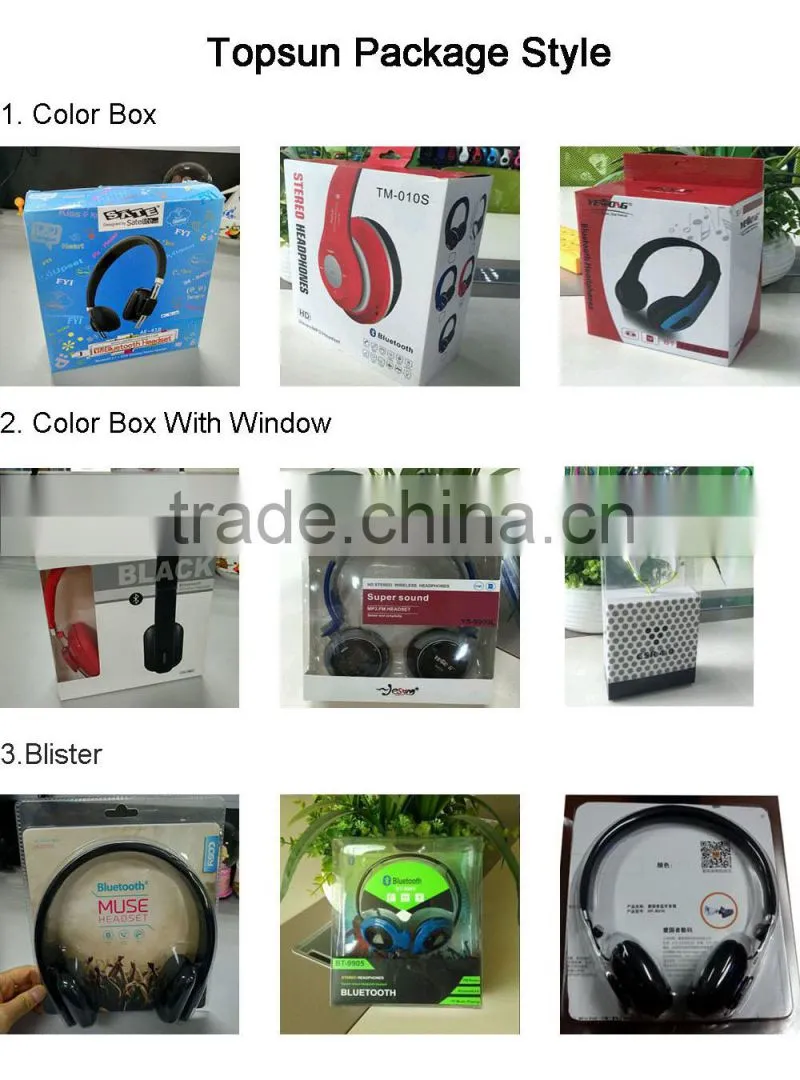 funny active beautiful stereo bluetooth headset with mp3 player
