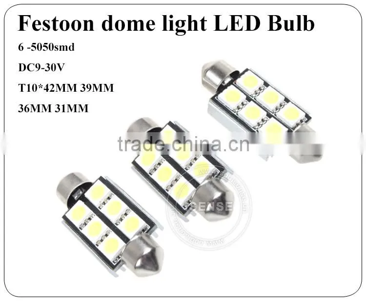 6423 6461 6411 6413 6418 6423 6461 6486X 7456 FESTOON 42MM 6SMD -5050 CAR mini bulbs