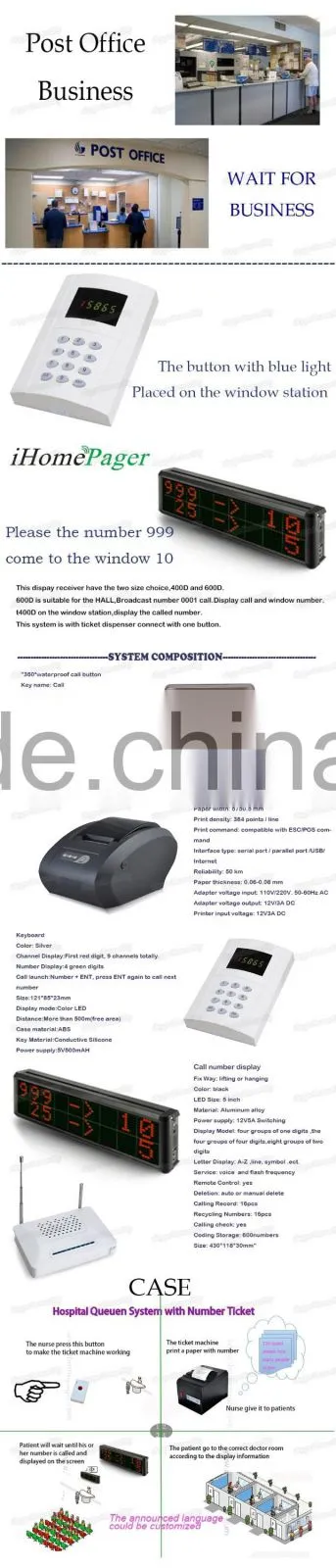 Restaurant Counter Call Wireless Quick Free Order System