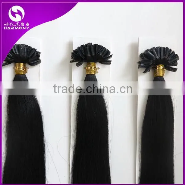 wholesale 100% brazilian remy virgin hair 20'' 1g strand u tip keratin human hair extension for black women
