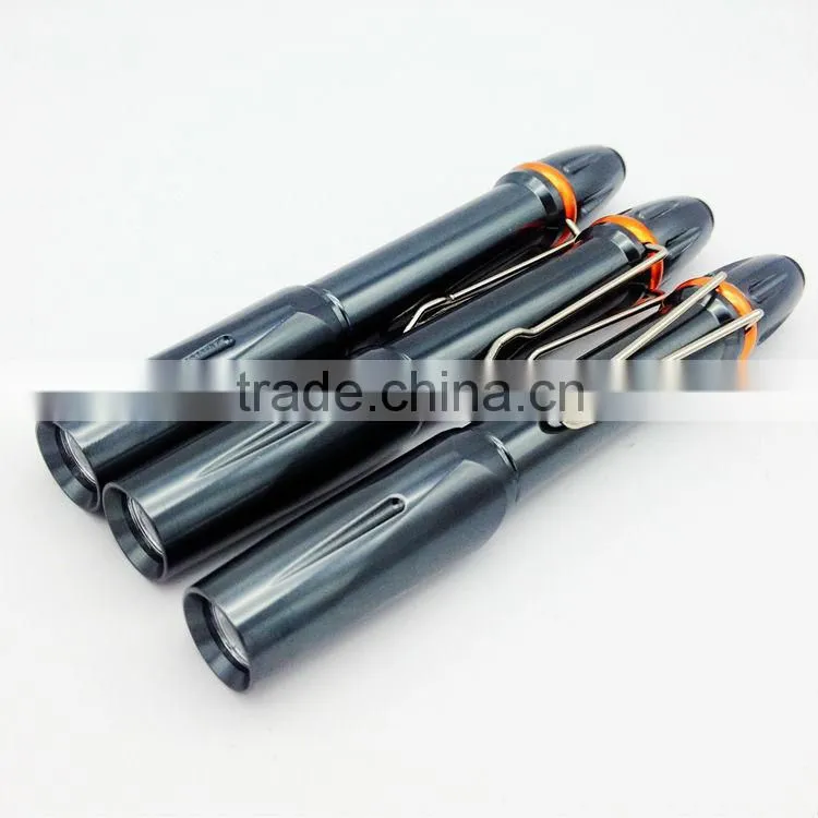 3w led pen flashlight powered by 2AA batteries