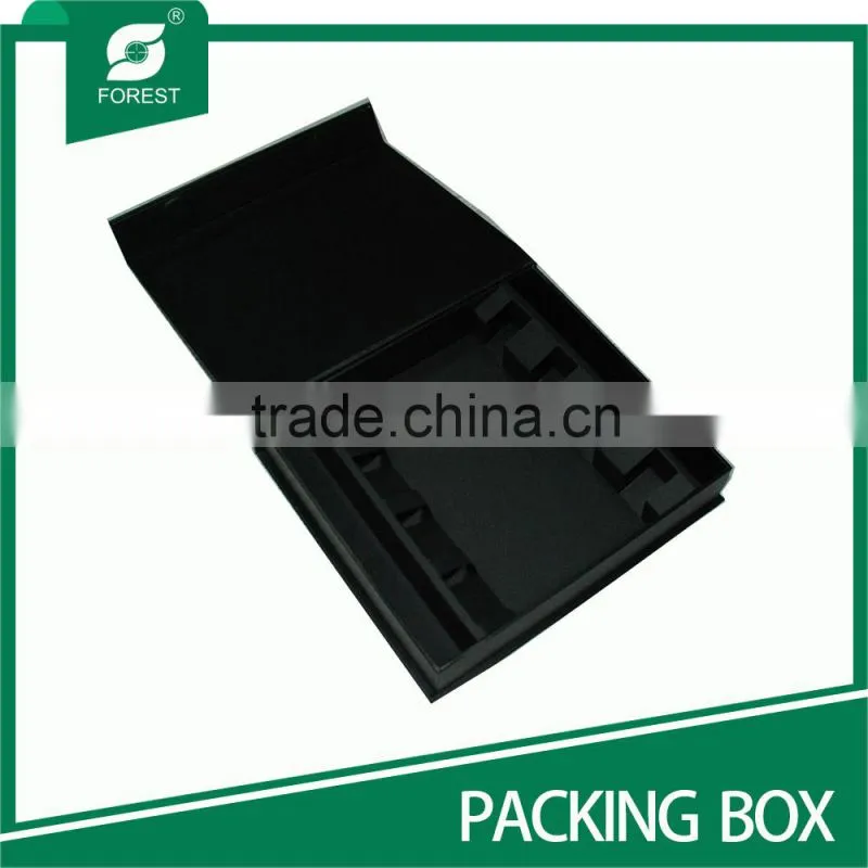 MEDIUM BLACK CARDBOARD HAIR EXTENSION PACKAGING BOX WITH CUSTOM LOGO