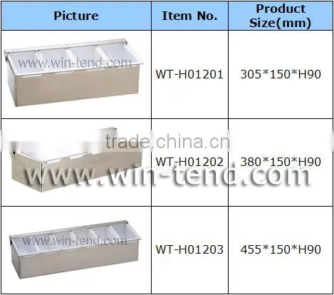 Spice display acrylic 4 compartment organizer condiment dispenser