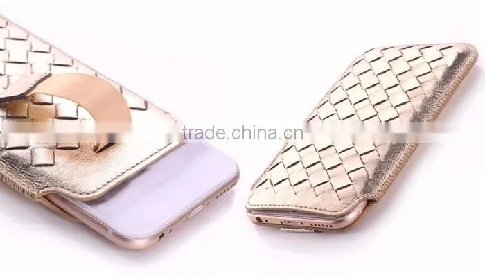 Customized Fashion PU Material Pull out leather phone case for phone pouch