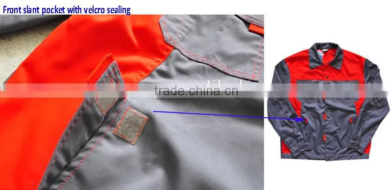 2014 Wholesale New High Quality Fashion Long Sleeves with Bib Pants European Labour Working Workwear