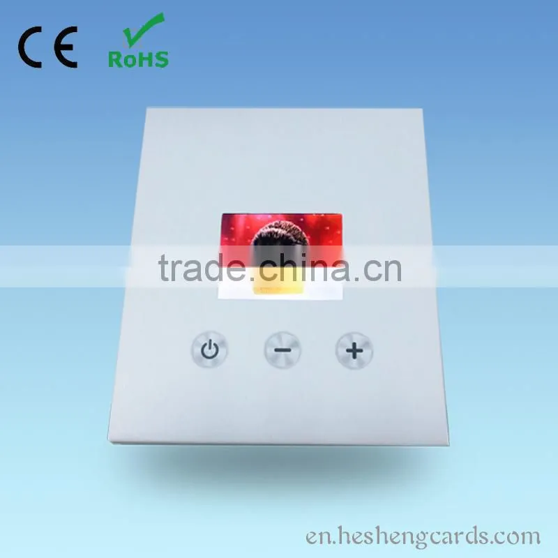 2015 hot sale paper gift 2.8 inch video brochure /video module for invitation card
