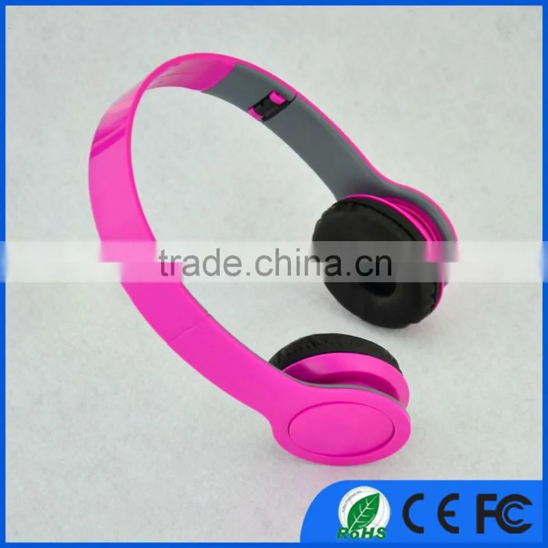 colorful headphone cheap wired headphones for tv hot sale headphones pink