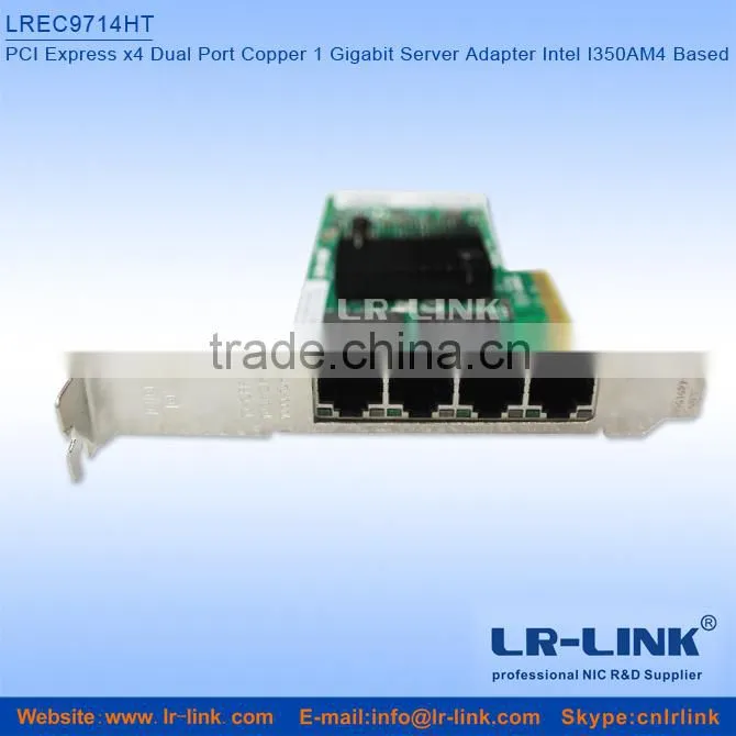 LR-LINK HOT Sales Intel I350 PCI Express 4 Port PCIe Lan Card Brand Compatible with I350-T4