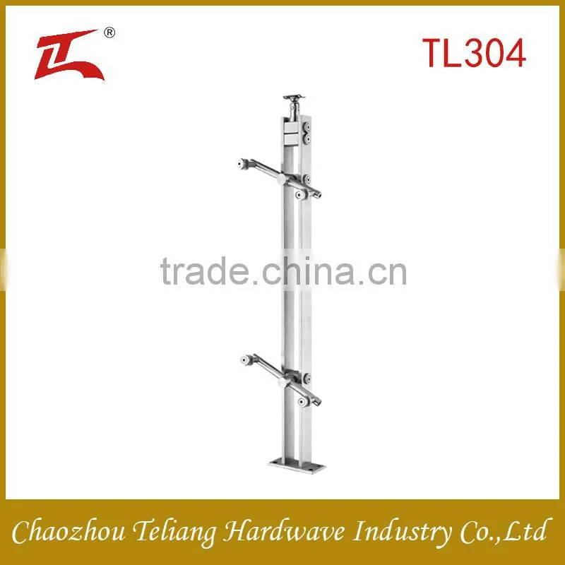 Balcony modern design glass stair railing aluminum decorative railing