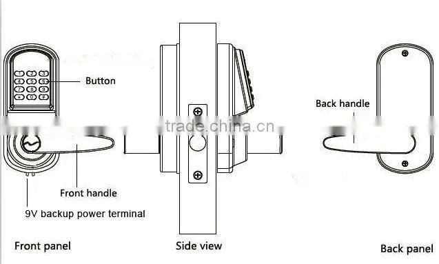 apartment number door lock