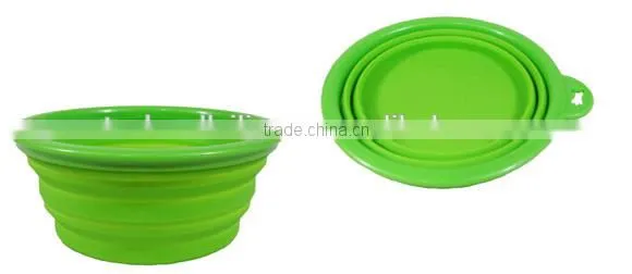 easy carry silicone collapsible bowl & pet bowl & travel bowl & camping bowl