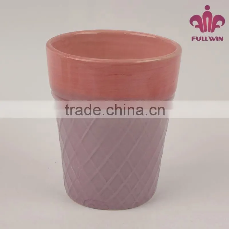 Customized colorful ceramic cups with ice cream design