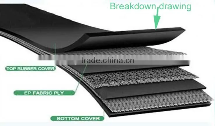 4ply rubber coal mine industrial rubber flame conveyor belt