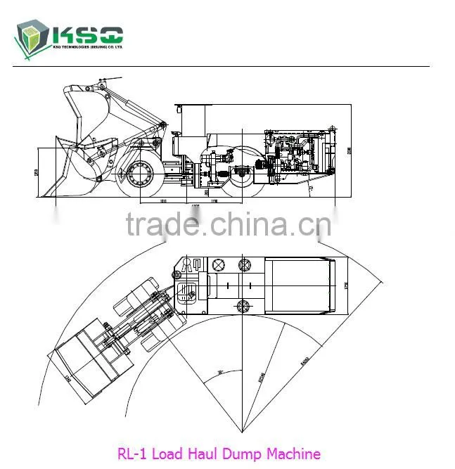 RL-1One CBM cubic meters bucket Underground Mining Equipment Scoop Tram