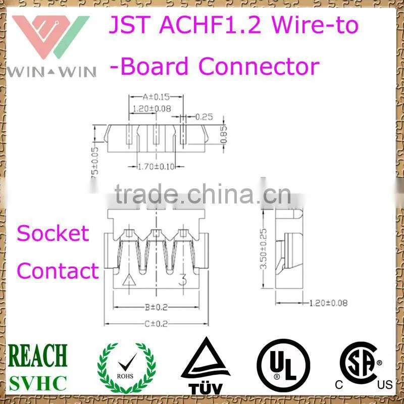 A1203 ACHF 1.2mm pitch JST wire to board connector