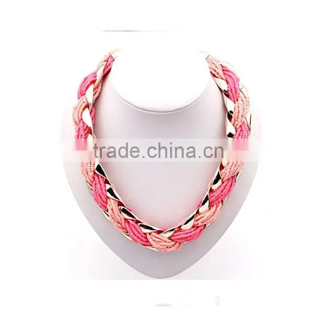 Free sample handmade beaded 24k gold necklace