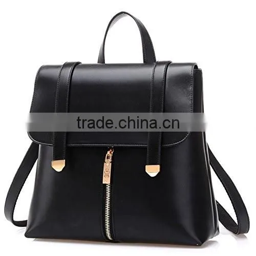 black pu leather custom fashion women china manufacture backpack bag
