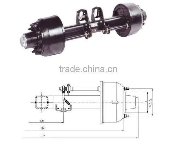 Heavy duty truck and trailer parts trailer axle spare parts empty axle beam