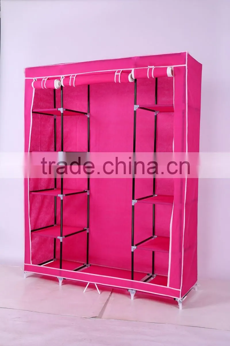 Modern Bedroom Steel Wardrobe, Single Clothing Storage Wardrobe