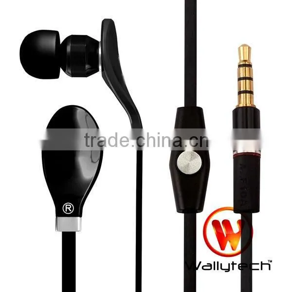 Flat Cable Multifunction Earphone for iphone