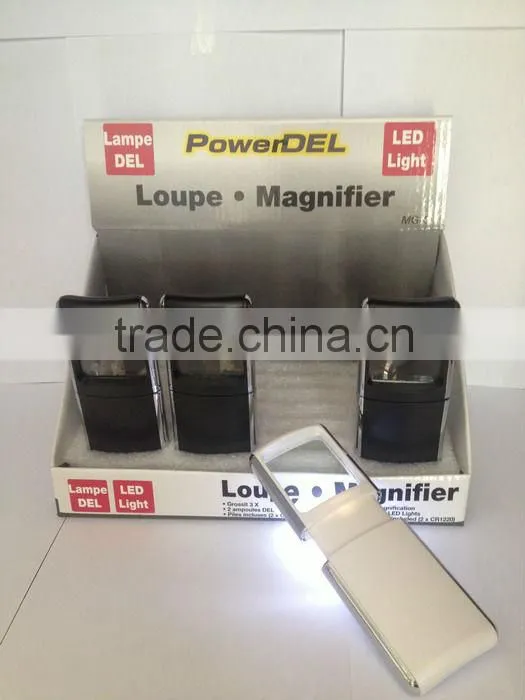 led light with magnifier
