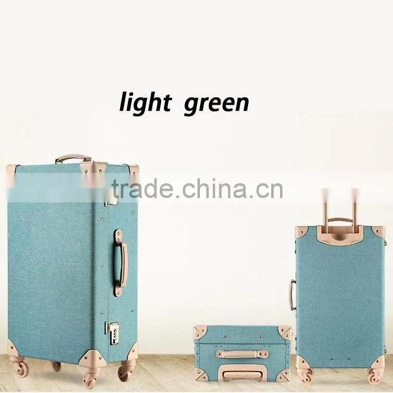 PU Lluggage And Cases Vintage Carry Bag Travel Vintage Suitcase Trolley