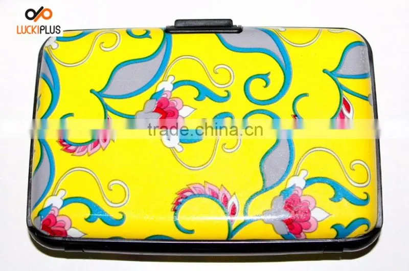 Luckiplus Inventory Sliver Pattern Aluminum Wallets Identity Theft Blocker