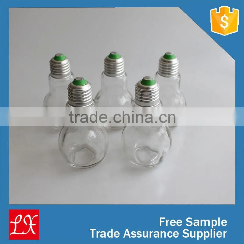 Cear bulb shaped multipurpose glass jar
