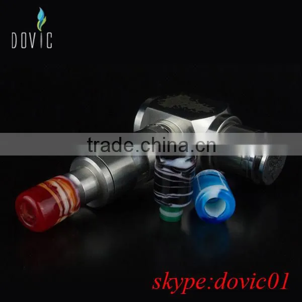 Ecig drip tip with pyrex glass