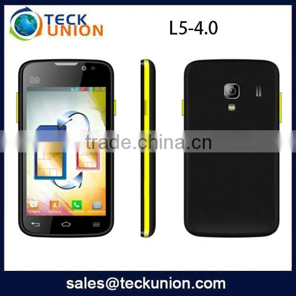 L5 chinese factory price 4inch IPS dual sim wifi gps bluetooth 3g smart phone
