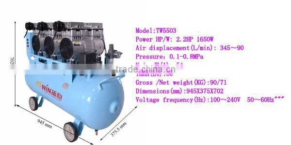 Chinese Low pressure breathing air compressor (Towin-1500W-60L)