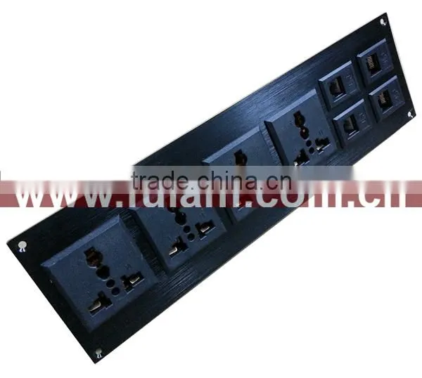 smart home OEM 86 type brushed aluminum fiber panel Wall Switch