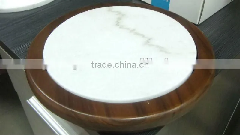 Marble Chopping Block Wooden Cutting Board Set with 4 Cheese Slicers and Knife Holder Drawer