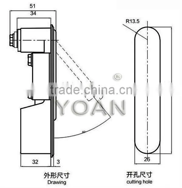electronic cabinet panel lock for metal cabinet lock