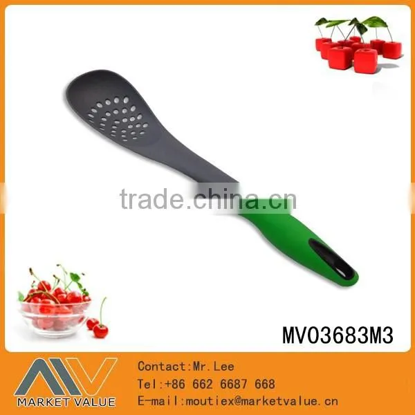 HIGH QUALITY NYLON KITCHEN TOOL SLOTTED SPOON WITH TPR HANDLE