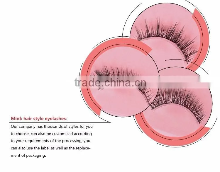 3D Faux Mink Silk False Eyelash for party cosplay women