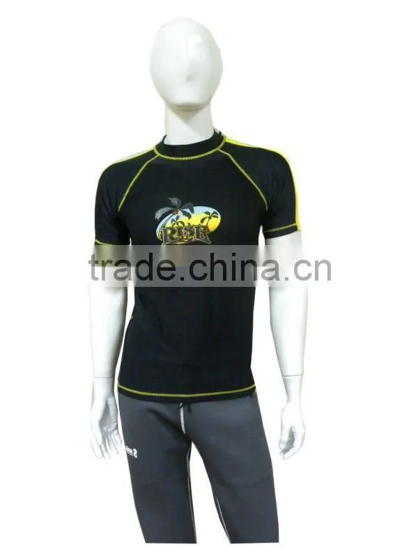 Men Rash Guard / Lycra Shirt / Short Sleeve