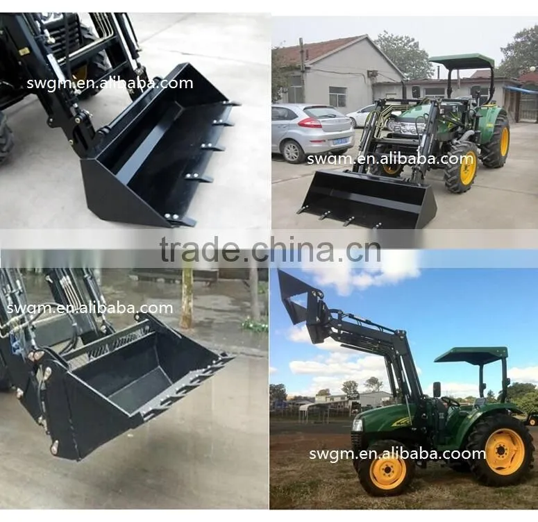 High quality DQ554 55HP 4WD farm tractor with TZ-5 Front end loader and LW-7 backhoe for sale
