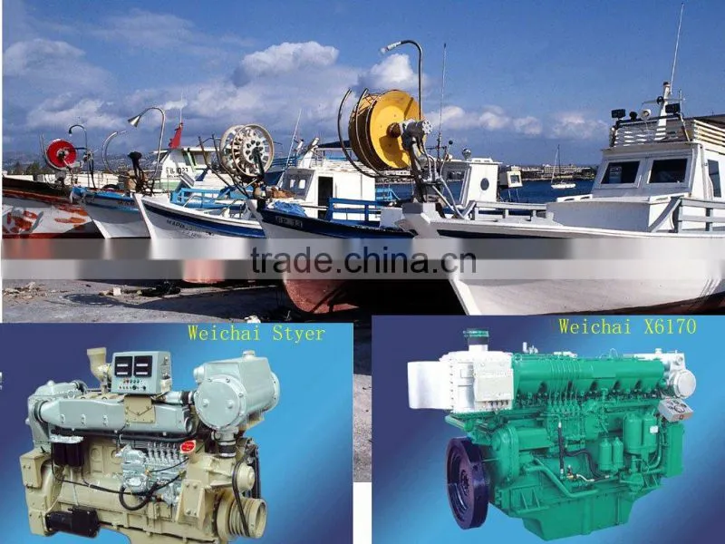 2014 hot sale! 350hp Weichai R6160 Diesel Boat Engine