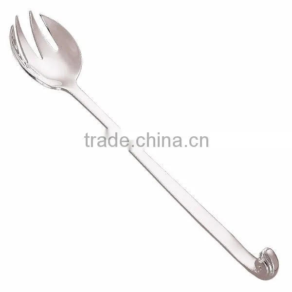 Solid sterling silver fork meat fork serving fork service fork serve fork Mirror Finish serveware for holiday dinner