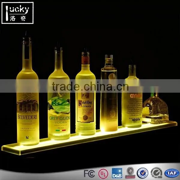 Led Lighting Base Wine Bottle Display Shelf