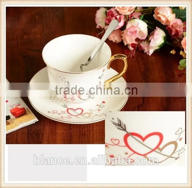 ceramic coffee cup set for one person use in old fashioned english style