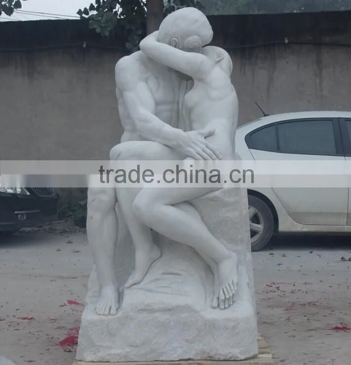 Chinese Interesting Stone Women and Sheep Sex Sculpture