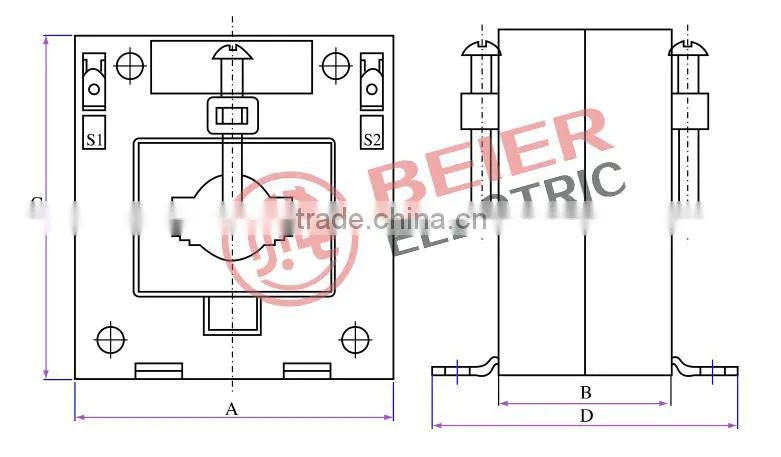 JY-100 mini 0.5 precision current transformer 5a output ct