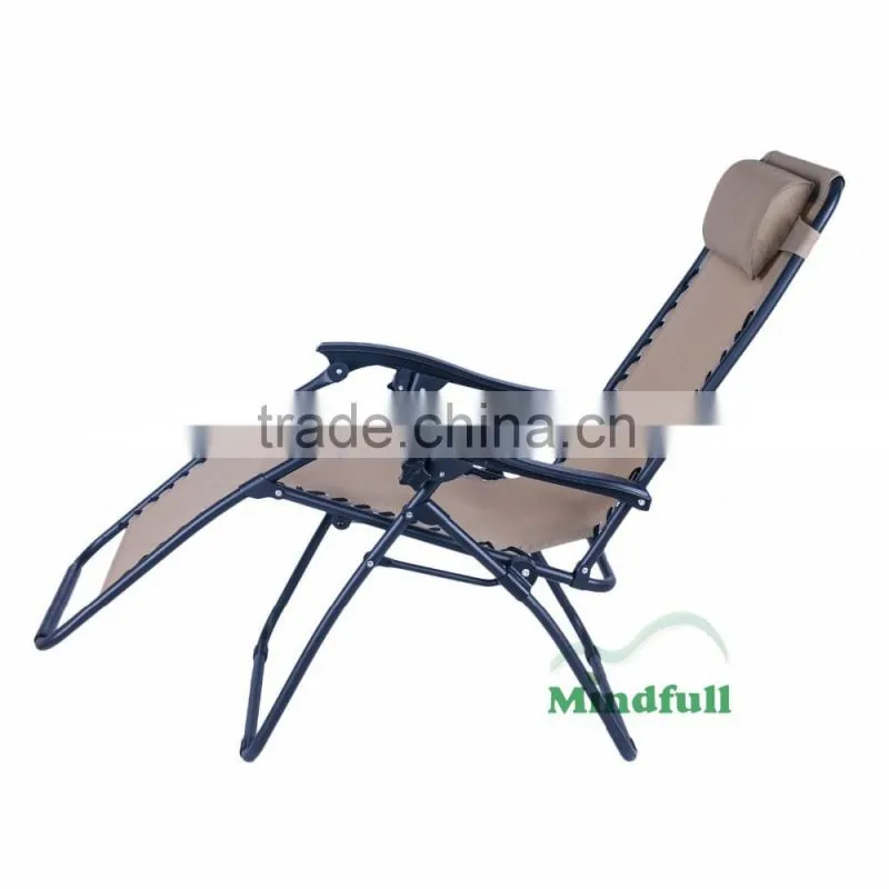 22mm*1mm Steel Frame Zero Gravity Folding Lounge Chair Adjustable Recliner Chair