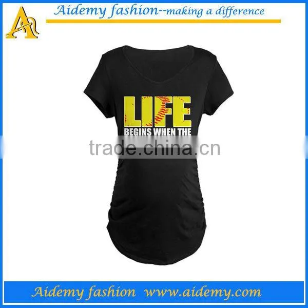 Water Printed Wholesale Blank Maternity T Shirts